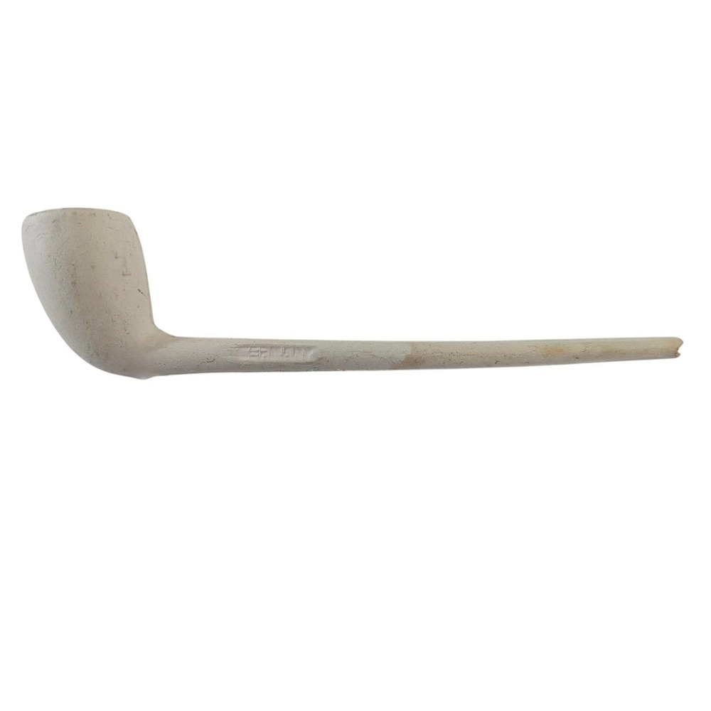 Vintage Clay Tobacco Smoking Pipe White Unfinished Long‎ Stem GERMANY